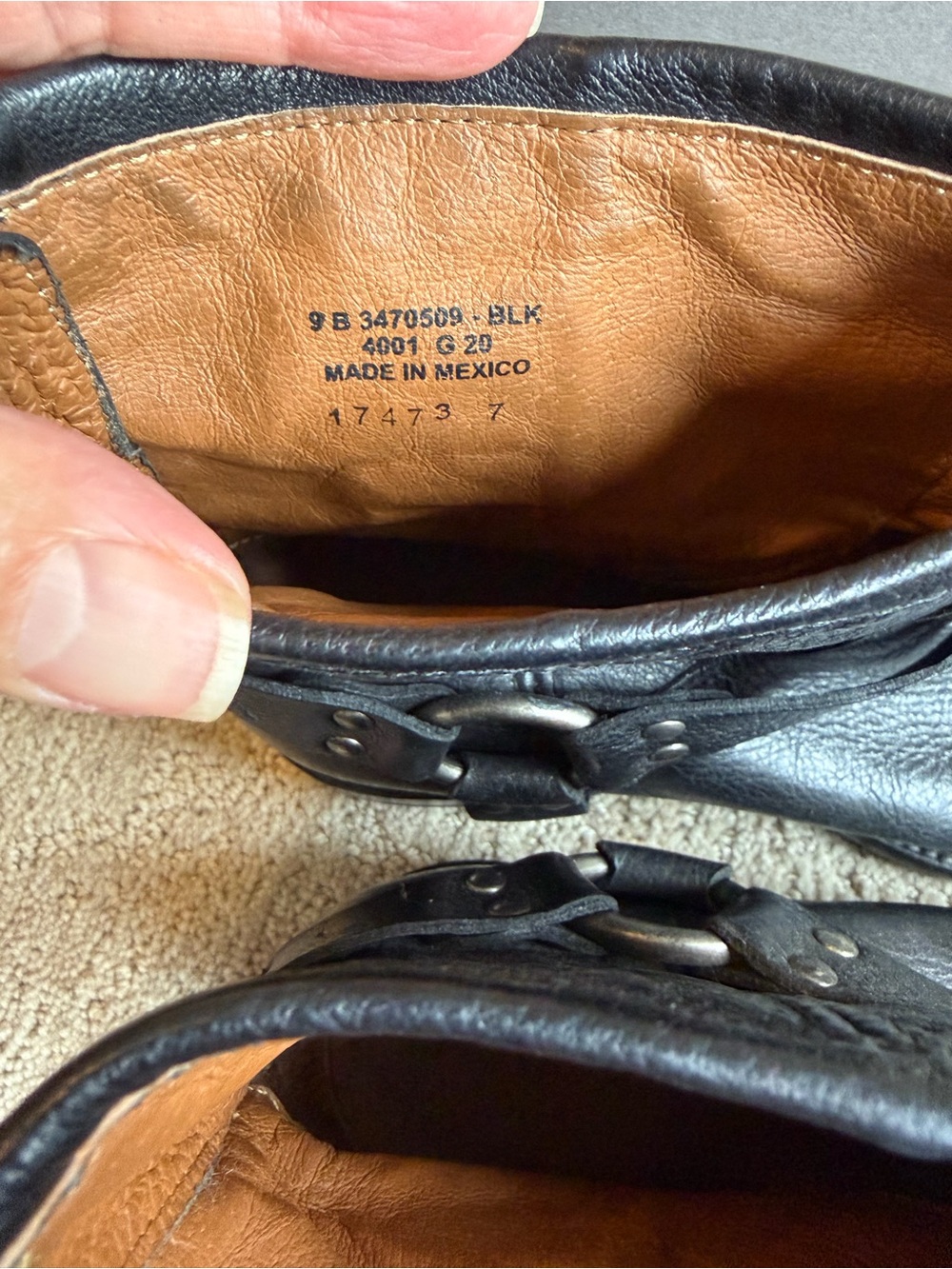 Frye Harness Short Leather Engineer Boots - Black - Picture 7 of 7